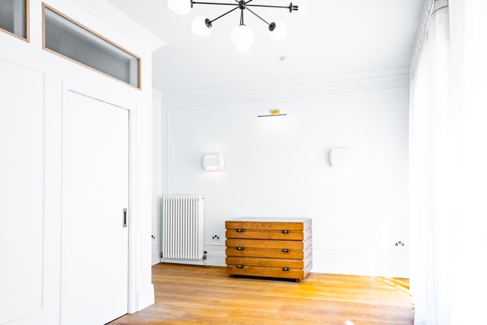 Malvern Hackney — restored bright reception room