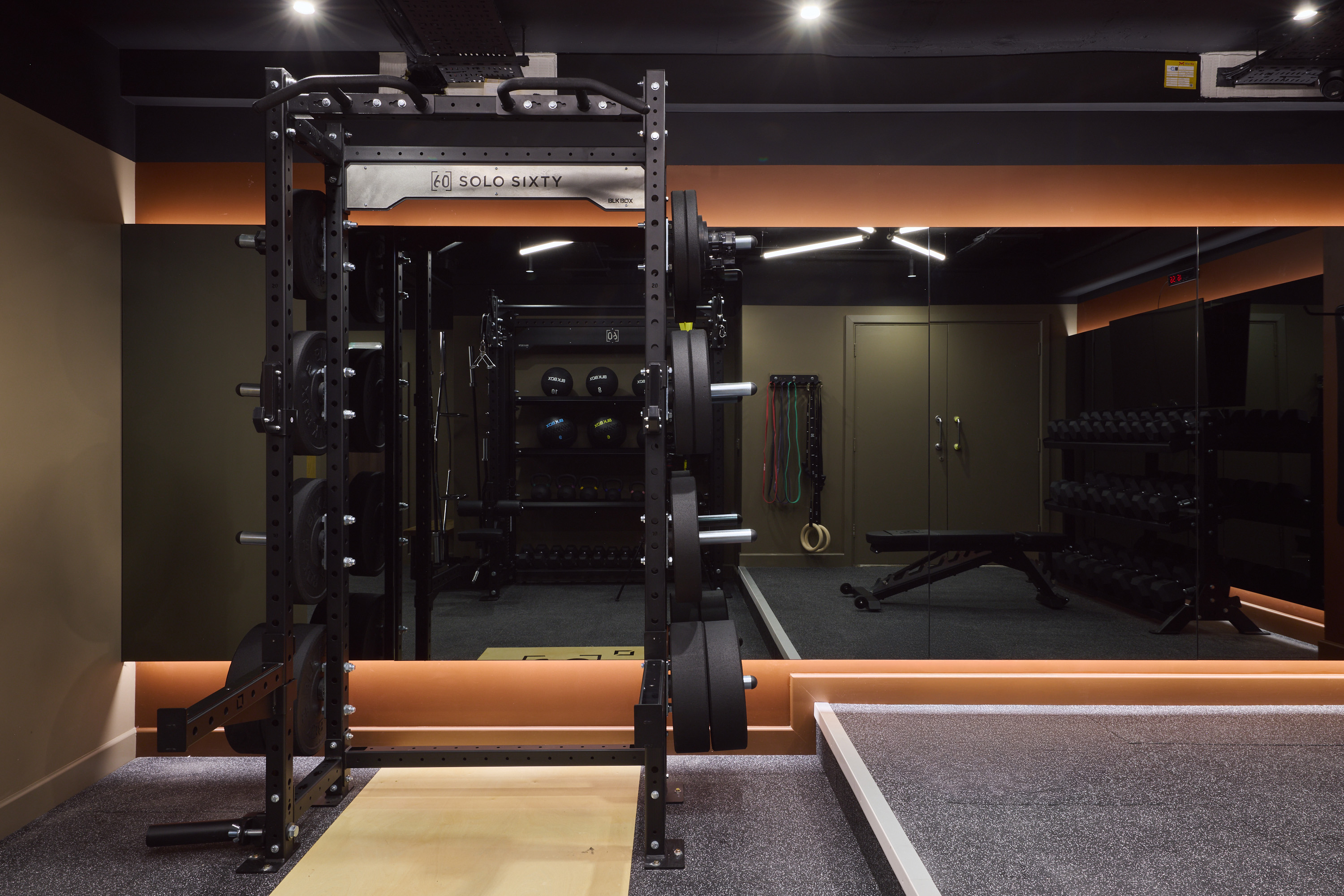 Solo Sixty Fleet Street — gym floor with running track